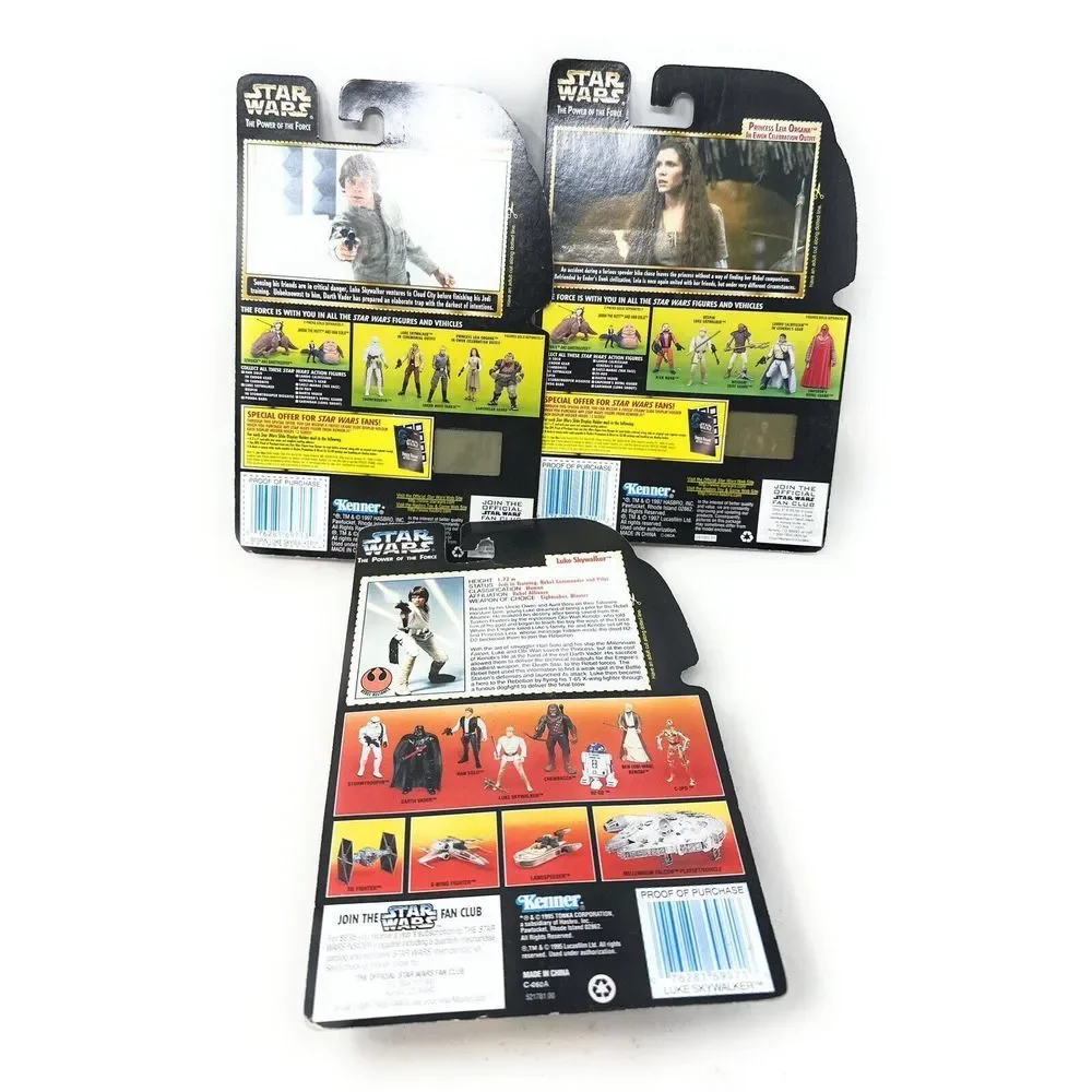 Kenner Star Wars Power Of The Force Action Figures Green Card 1996-1997 Lot of 3